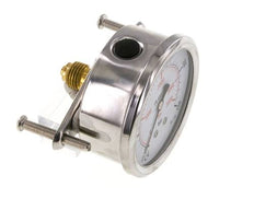 G1/4 Rear Connection Glycerine Pressure Gauge 0 to 250 bar 63mm