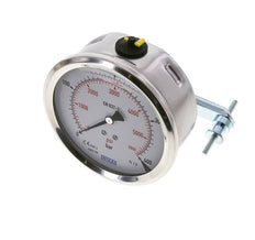 G1/2 Rear Connection Glycerine Pressure Gauge 0 to 400 bar 100mm WIKA