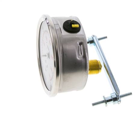 G1/2 Rear Connection Glycerine Pressure Gauge 0 to 400 bar 100mm WIKA