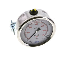 G1/2 Rear Connection Glycerine Pressure Gauge 0 to 400 bar 100mm WIKA