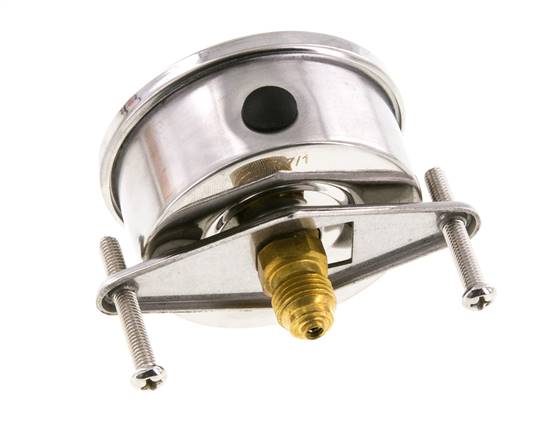 G1/4 Rear Connection Glycerine Pressure Gauge 0 to 400 bar 63mm