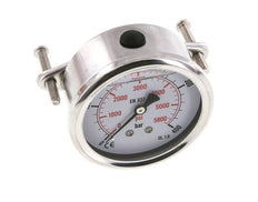 G1/4 Rear Connection Glycerine Pressure Gauge 0 to 400 bar 63mm