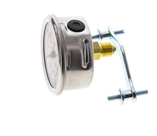 G1/4 Rear Connection Glycerine Pressure Gauge 0 to 400 bar 63mm WIKA