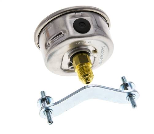 G1/4 Rear Connection Glycerine Pressure Gauge 0 to 400 bar 63mm WIKA