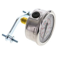 G1/4 Rear Connection Glycerine Pressure Gauge 0 to 400 bar 63mm WIKA