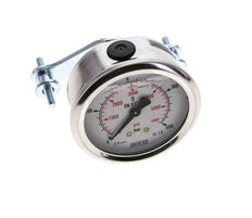 G1/4 Rear Connection Glycerine Pressure Gauge 0 to 400 bar 63mm WIKA