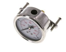 G1/4 Rear Connection Glycerine Pressure Gauge 0 to 40 bar 63mm