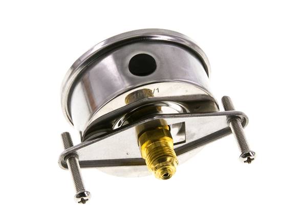 G1/4 Rear Connection Glycerine Pressure Gauge 0 to 40 bar 63mm