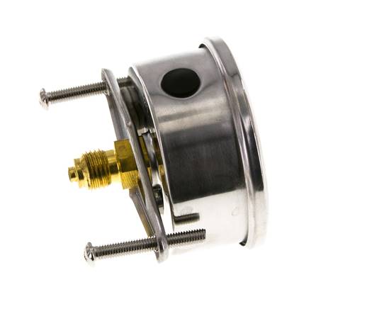 G1/4 Rear Connection Glycerine Pressure Gauge 0 to 40 bar 63mm
