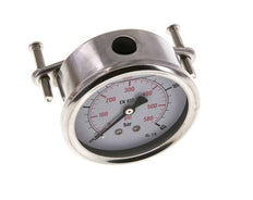 G1/4 Rear Connection Glycerine Pressure Gauge 0 to 40 bar 63mm