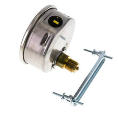 G1/2 Rear Connection Glycerine Pressure Gauge 0 to 4 bar 100mm WIKA