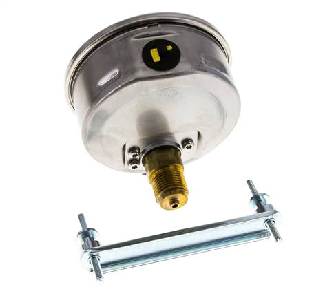 G1/2 Rear Connection Glycerine Pressure Gauge 0 to 4 bar 100mm WIKA