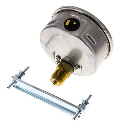 G1/2 Rear Connection Glycerine Pressure Gauge 0 to 4 bar 100mm WIKA