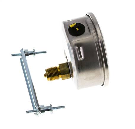 G1/2 Rear Connection Glycerine Pressure Gauge 0 to 4 bar 100mm WIKA
