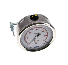 G1/2 Rear Connection Glycerine Pressure Gauge 0 to 4 bar 100mm WIKA