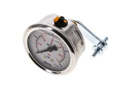 1/2 NPT Rear Connection Glycerine Pressure Gauge 0 to 4 bar 63mm WIKA