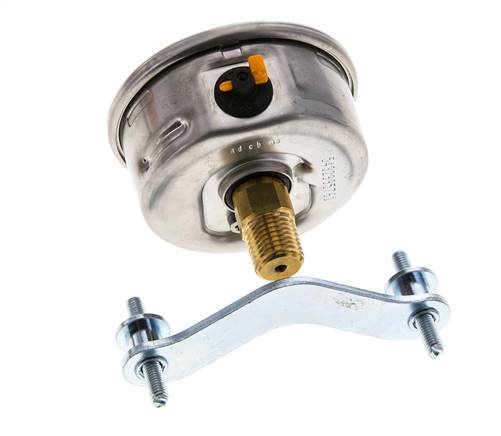 1/2 NPT Rear Connection Glycerine Pressure Gauge 0 to 4 bar 63mm WIKA