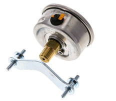 1/2 NPT Rear Connection Glycerine Pressure Gauge 0 to 4 bar 63mm WIKA