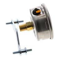 1/2 NPT Rear Connection Glycerine Pressure Gauge 0 to 4 bar 63mm WIKA