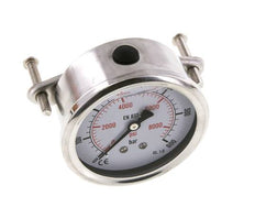 G1/4 Rear Connection Glycerine Pressure Gauge 0 to 600 bar 63mm