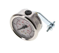 G1/4 Rear Connection Glycerine Pressure Gauge 0 to 600 bar 63mm WIKA