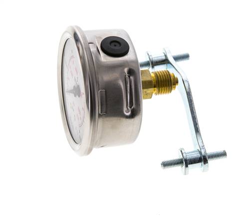 G1/4 Rear Connection Glycerine Pressure Gauge 0 to 600 bar 63mm WIKA