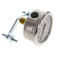 G1/4 Rear Connection Glycerine Pressure Gauge 0 to 600 bar 63mm WIKA