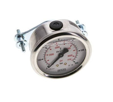 G1/4 Rear Connection Glycerine Pressure Gauge 0 to 600 bar 63mm WIKA