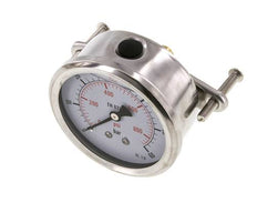 G1/4 Rear Connection Glycerine Pressure Gauge 0 to 60 bar 63mm