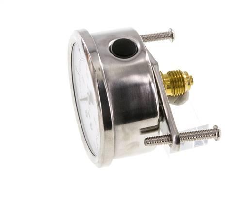 G1/4 Rear Connection Glycerine Pressure Gauge 0 to 60 bar 63mm