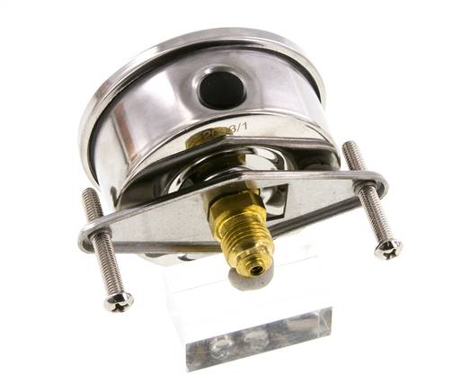 G1/4 Rear Connection Glycerine Pressure Gauge 0 to 60 bar 63mm