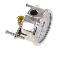 G1/4 Rear Connection Glycerine Pressure Gauge 0 to 60 bar 63mm