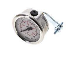 G1/4 Rear Connection Glycerine Pressure Gauge 0 to 60 bar 63mm WIKA