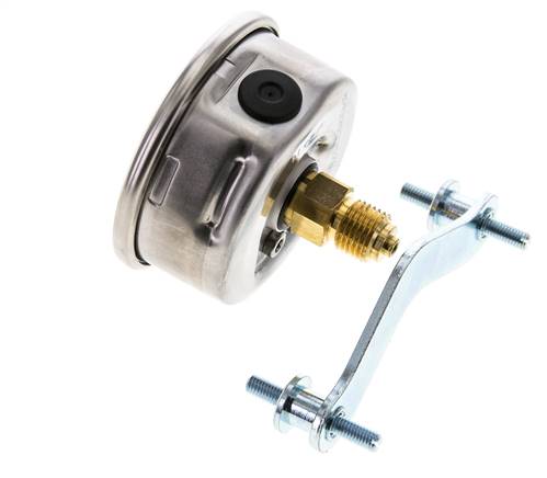 G1/4 Rear Connection Glycerine Pressure Gauge 0 to 60 bar 63mm WIKA