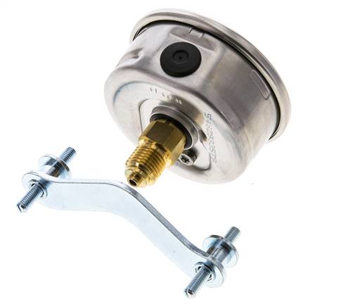 G1/4 Rear Connection Glycerine Pressure Gauge 0 to 60 bar 63mm WIKA