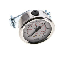 G1/4 Rear Connection Glycerine Pressure Gauge 0 to 60 bar 63mm WIKA