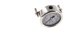 G1/4 Rear Connection Glycerine Pressure Gauge 0 to 6 bar 63mm