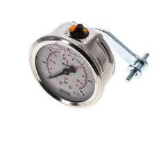 G1/4 Rear Connection Glycerine Pressure Gauge 0 to 6 bar 63mm WIKA