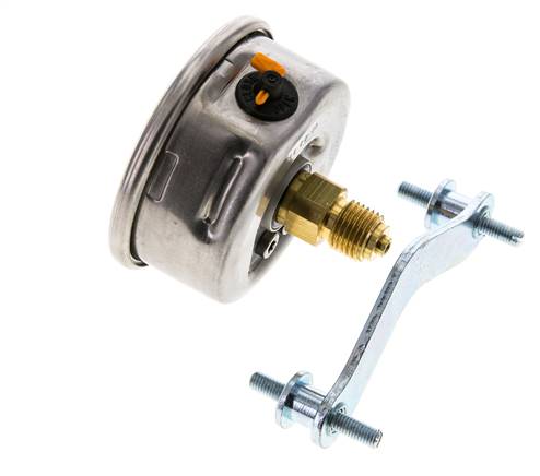 G1/4 Rear Connection Glycerine Pressure Gauge 0 to 6 bar 63mm WIKA