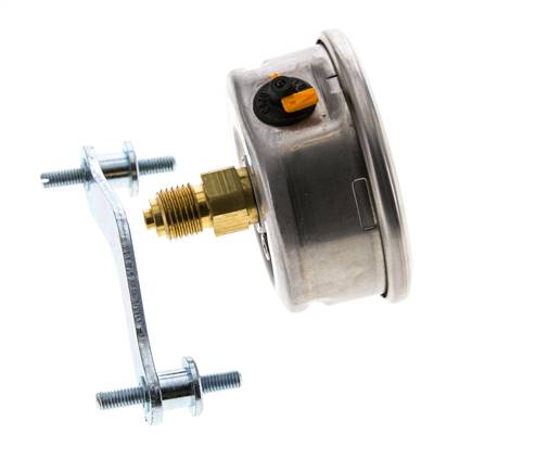 G1/4 Rear Connection Glycerine Pressure Gauge 0 to 6 bar 63mm WIKA