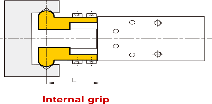 D6 mm 2-Jaw Parallel Double Acting Pneumatic Gripper Side Tapped Jaws