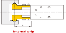 D25 mm 2-Jaw Parallel Double Acting Pneumatic Gripper Standard Through Hole Jaws