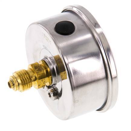 -1..1.5 Bar (-15..22 psi) Glycerin Pressure Gauge Rear Stainless steel/Brass 63 mm Class 1.6