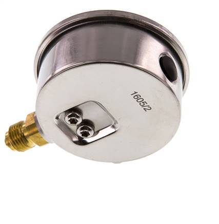 -1..1.5 Bar (-15..22 psi) Glycerin Pressure Gauge Below Stainless steel/Brass 63 mm Class 1.6