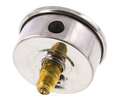 0..0.6 Bar (0..9 psi) Glycerin Pressure Gauge Rear Stainless steel/Brass 63 mm Class 1.6