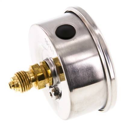 0..100 Bar (0..1450 psi) Glycerin Pressure Gauge Rear Stainless steel/Brass 63 mm Class 1.6