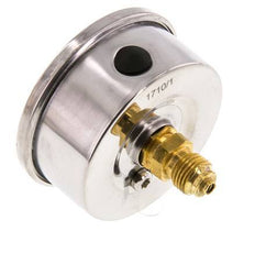 0..160 Bar (0..2321 psi) Glycerin Pressure Gauge Rear Stainless steel/Brass 63 mm Class 1.6