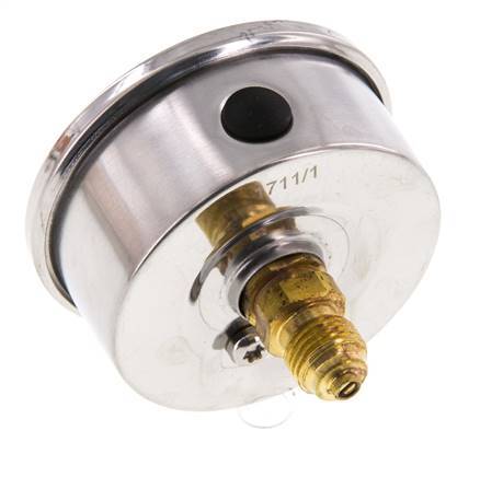 0..1.6 Bar (0..23 psi) Glycerin Pressure Gauge Rear Stainless steel/Brass 63 mm Class 1.6