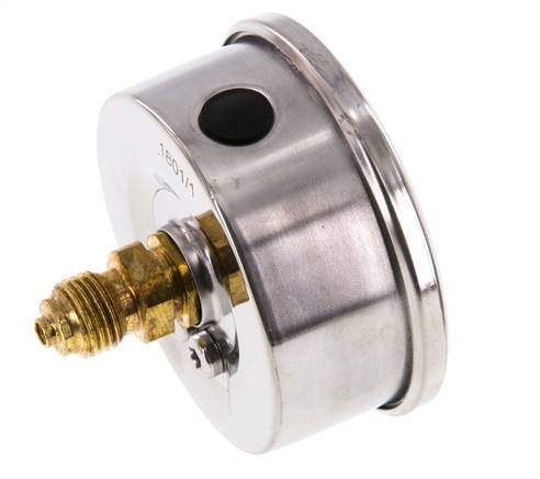 0..25 Bar (0..363 psi) Glycerin Pressure Gauge Rear Stainless steel/Brass 63 mm Class 1.6