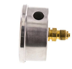 0..6 Bar (0..87 psi) Glycerin Pressure Gauge Rear Stainless steel/Brass 63 mm Class 1.6